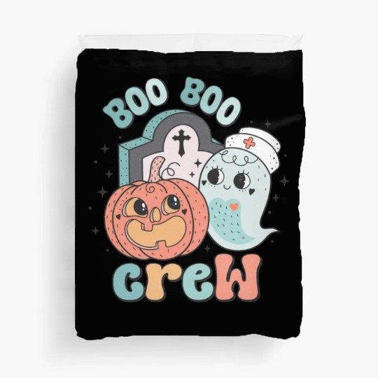 Boo Boo Crew Nurse Funny Ghost Women Halloween Duvet Covers