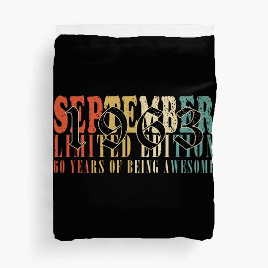 september 1963 Anniversary september 1963 septembe Duvet Covers