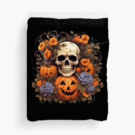 Indie skull design Halloween Gift Duvet Covers