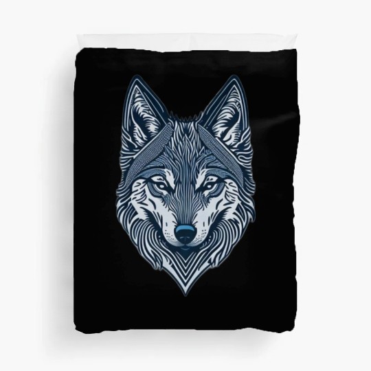 Beautiful wolf face Duvet Covers