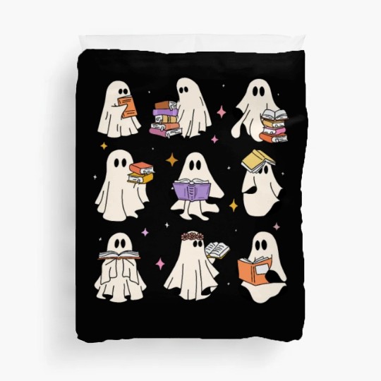 Teacher Halloween Ghost Read Books Reading Teacher Duvet Covers