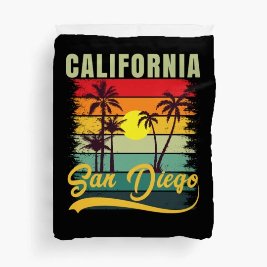 Friends Summer Travel Family Vacation san diego Duvet Covers
