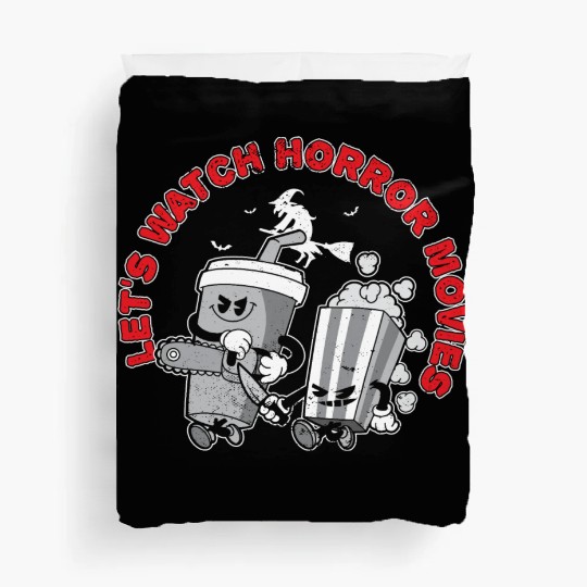 Let's Watch Horror Movies Happy Halloween Cuddle Duvet Covers