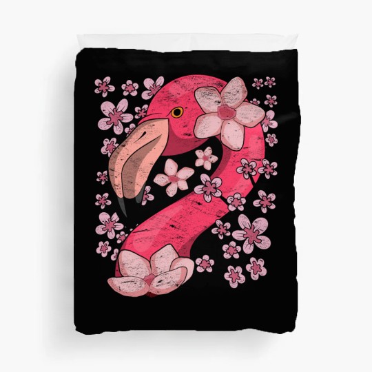 Cherry Blossom Bird Gift Sakura Pink Flamingo Duvet Covers