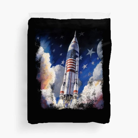 Patriotic Starship US Astronauts Stars and Stripes Duvet Covers