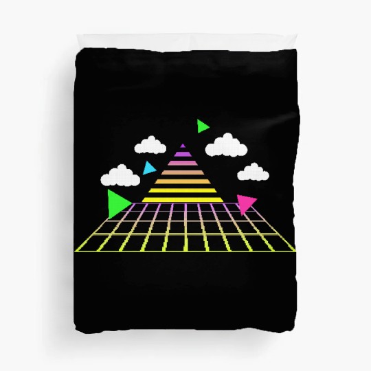 Game 8-bit pixel retro style 90s. Duvet Covers