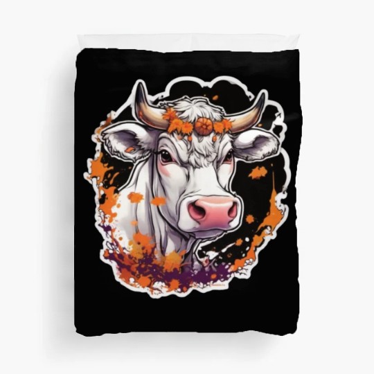 Kug Cow Halloween Cow Skull Cow Head Cows Duvet Covers