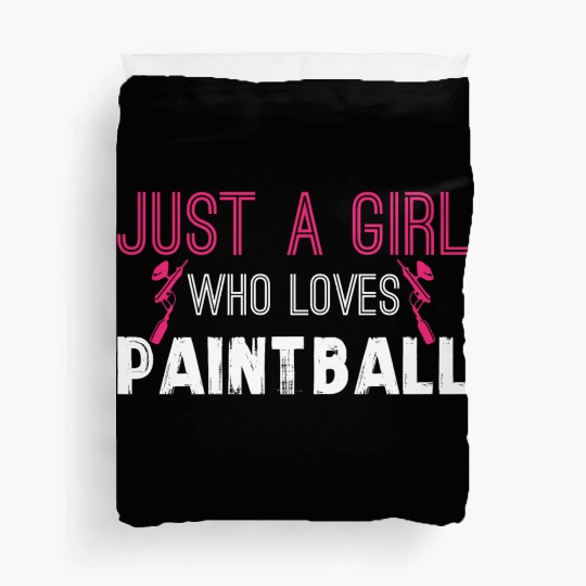 Paintball Girl Paintballer Airsoft Gear Camo Mask Duvet Covers