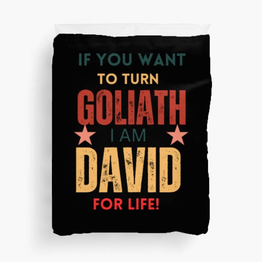 David For Life Faith Over Fear Stories Duvet Covers