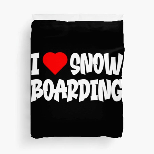 I Love Snowboarding Duvet Covers