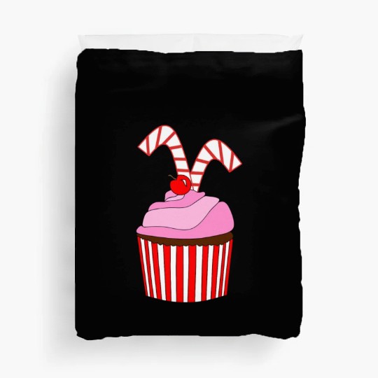 Cupcakes And Candy Canes Duvet Covers