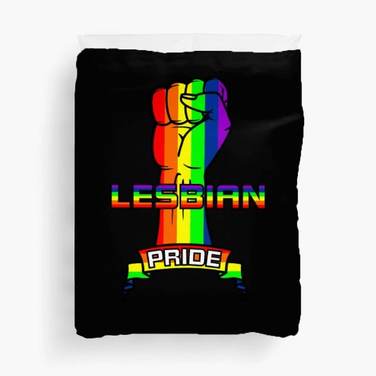 Rainbow lesbian pride Duvet Covers