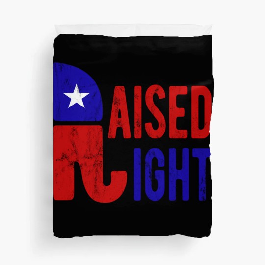 Raised Right Proud Republican Elephant Logo Usa Duvet Covers