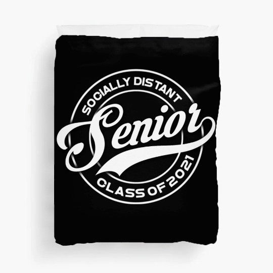 Graduating 2021 Senior Class Back To School Social Duvet Covers