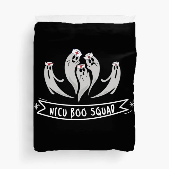 Cute NICU Halloween | NICU boo squad design Duvet Covers