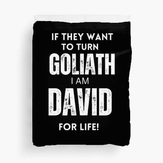 David For Life Faith Over Fear Stories Duvet Covers
