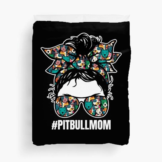Pitbull Mom Funny Dog Pets Lover Design Duvet Covers