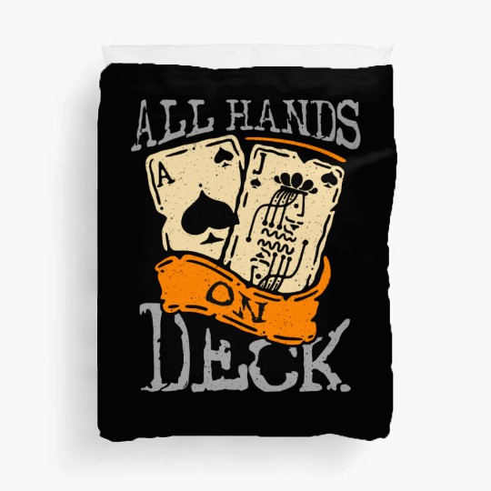 Classic Blackjack All Hands On Deck Loves Gambling Duvet Covers