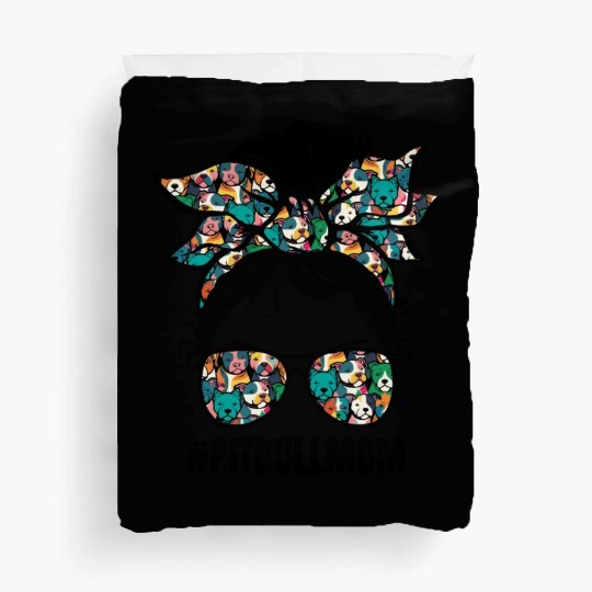 Pitbull Mom Funny Dog Pets Lover Design Duvet Covers