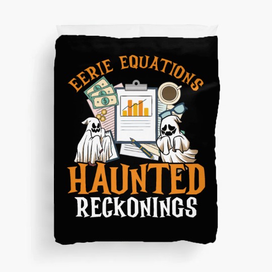 Eerie Equations Haunted Reckonings Halloween Duvet Covers