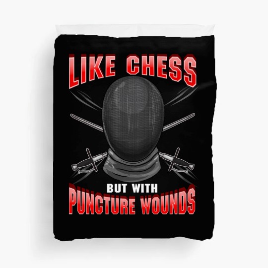 Fencing Like Chess But With Puncture Wounds Athlet Duvet Covers