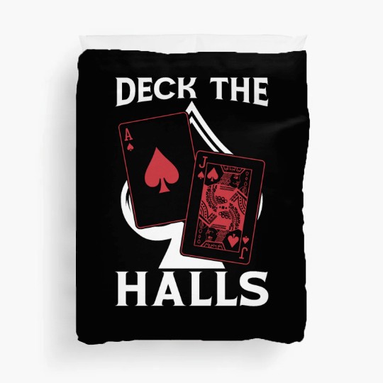 Classic Blackjack Deck The Halls Casino Gambling Duvet Covers