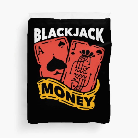 Classic Blackjack Money Casino Card Game Dealer Duvet Covers