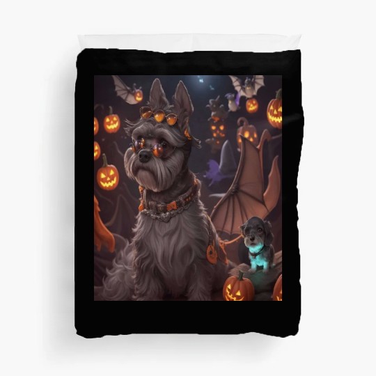 Schnauzer Hallooween Spooktacular Duvet Covers