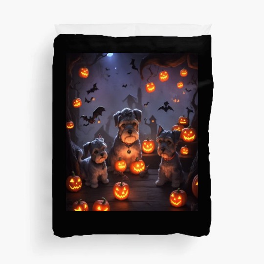 Schnauzer Hallooween Spooktacular Duvet Covers