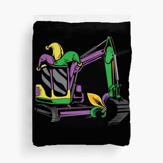 Excavator Mardi Gras Duvet Covers