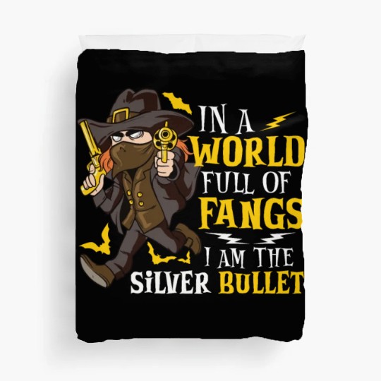 Vampire Hunter Undead Slayer Stake and Cross Duvet Covers