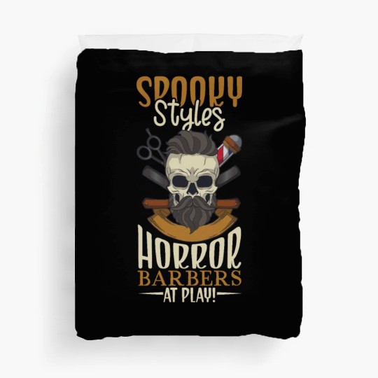 Horror Barber Spooky Hairdresser Hairstylist Hair Duvet Covers