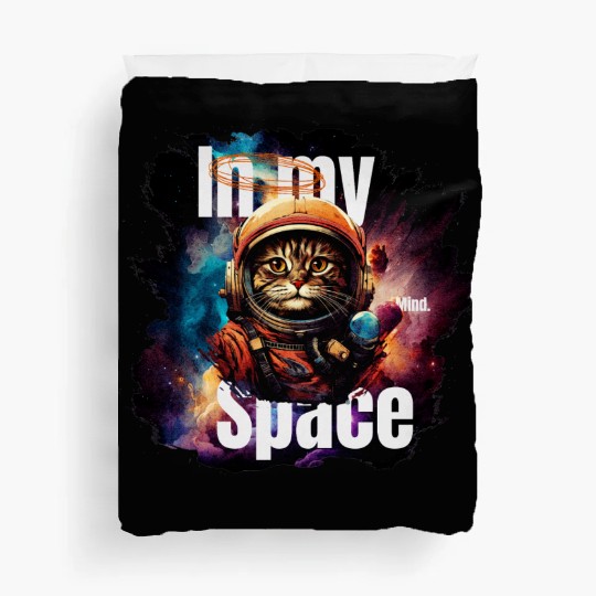 In my Mind Space Cat Astronaut Animal Pet Lover Duvet Covers
