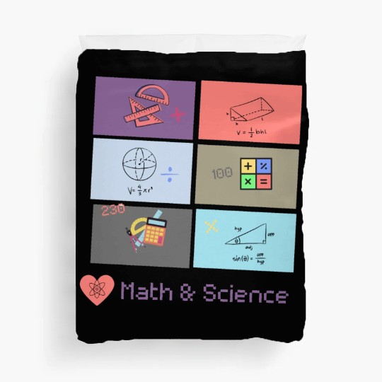 I love math and science Duvet Covers