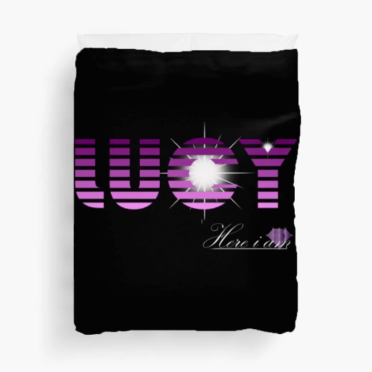 Lucy pink and violet - Latin's etymology - Light Duvet Covers