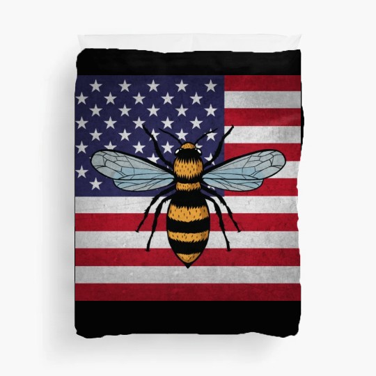 Beekeeper Beekeeping Us Flag Duvet Covers