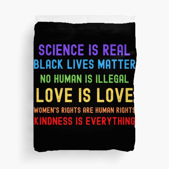 Science Is Real Black Lives Matter Duvet Covers