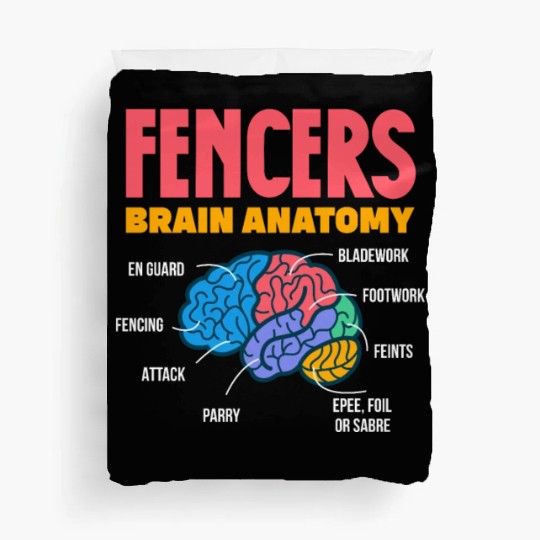Fencers Brain Anatomy Duvet Covers