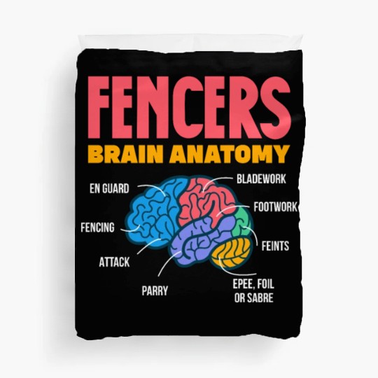 Fencers Brain Anatomy Duvet Covers