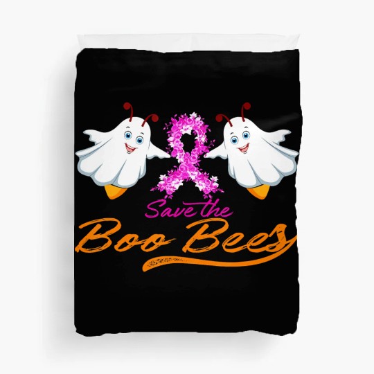 Fun Boobs Save The Boo Bees Breast Cancer Duvet Covers