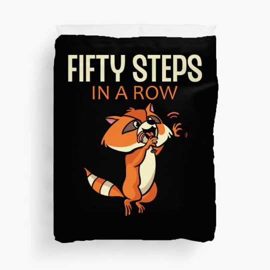 Fifty Steps In a Row Funny Walk Routine Red Panda Duvet Covers