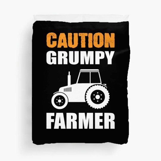 Caution Grumpy Farmer Duvet Covers