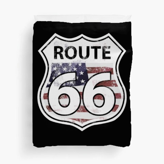 Route 66 - American Flag Duvet Covers