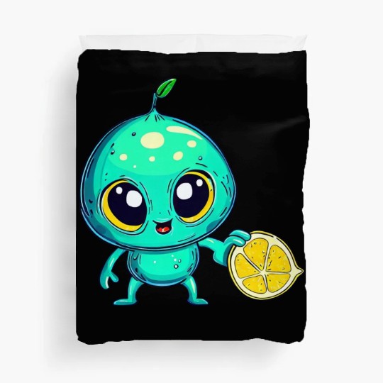 Alien Fruit Magic: Sweet Lemon from Outer Space Duvet Covers