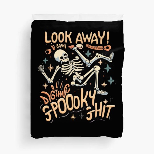 Spooky Shit Skeleton Girl in Arm Halloween Duvet Covers