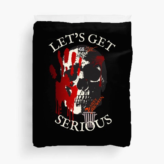 Halloween skull, let's get serious Duvet Covers