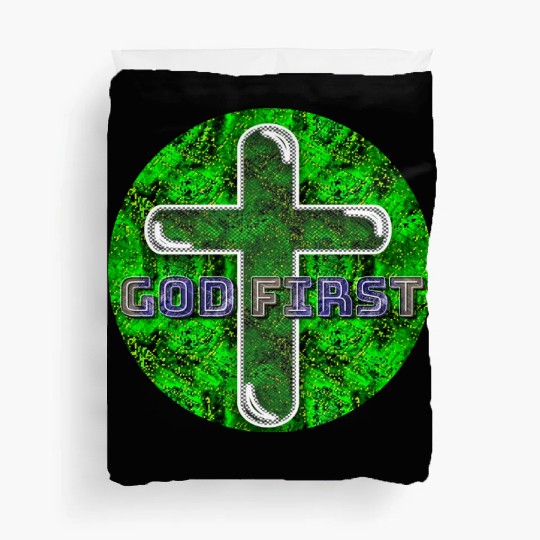 God First [2] Green Duvet Covers