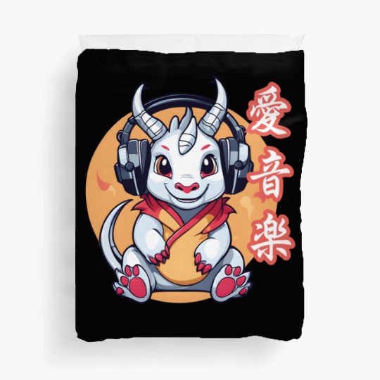 Japanese Music Dragon Duvet Covers