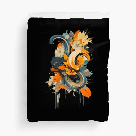 Abstract Banana Flower Duvet Covers