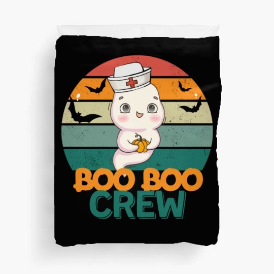 Boo Boo Crew Ghost Halloween Paramedic Nurse Ghost Duvet Covers
